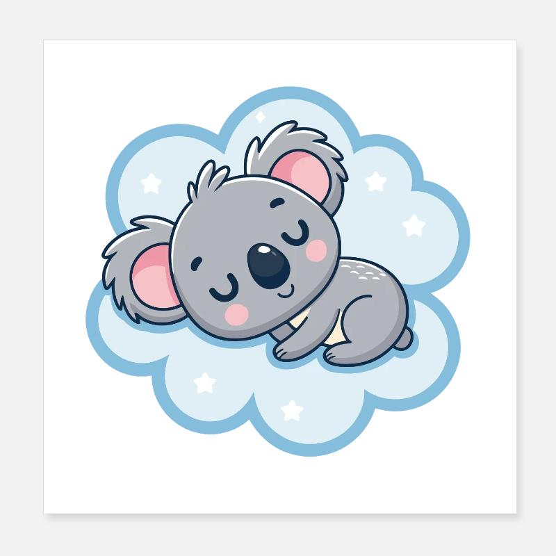 Koala Dream sur Cloud Poster 20 x 20 cm