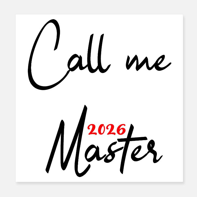 Master 2026 Diplôme Poster 20 x 20 cm