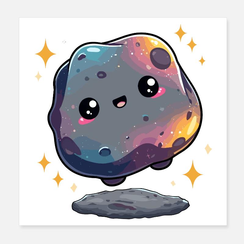 Small galaxy asteroid Poster 8" x 8" (20x20 cm)