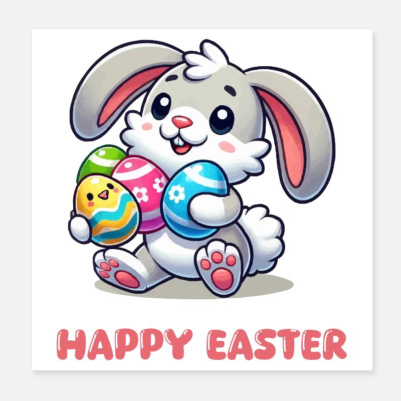 Bande dessinée Bunny Bunny Easter Bunny Poster 20 x 20 cm