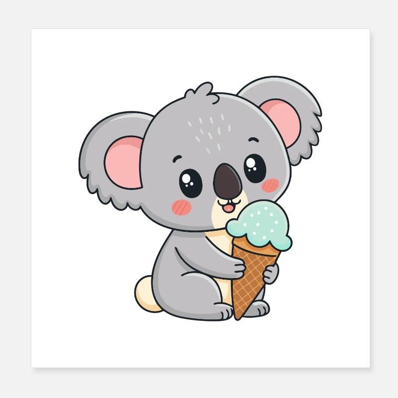 Gourmet-Koala-Eis Poster 20x20 cm