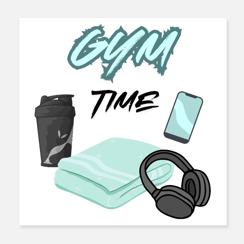 Temps de gym Poster 20 x 20 cm