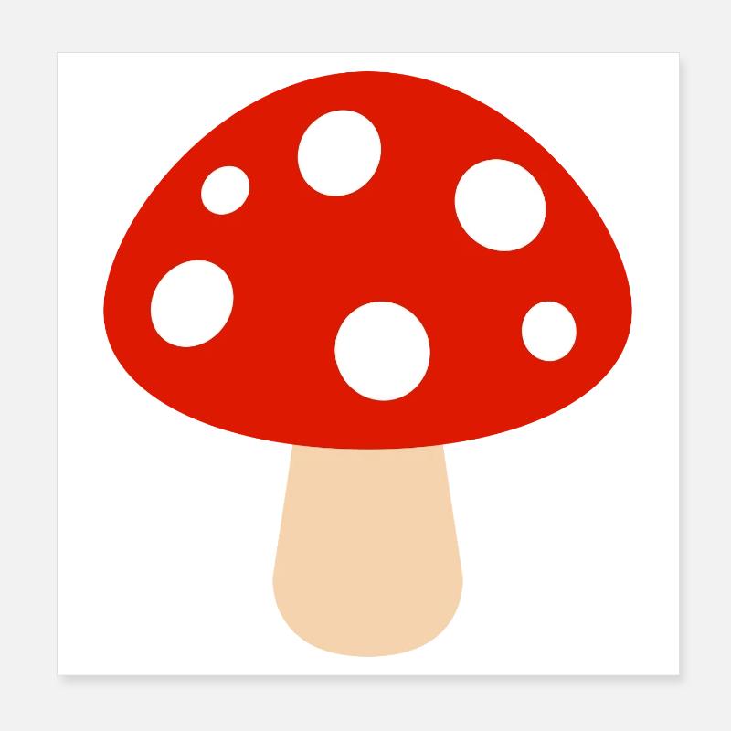 champignon Poster 20 x 20 cm