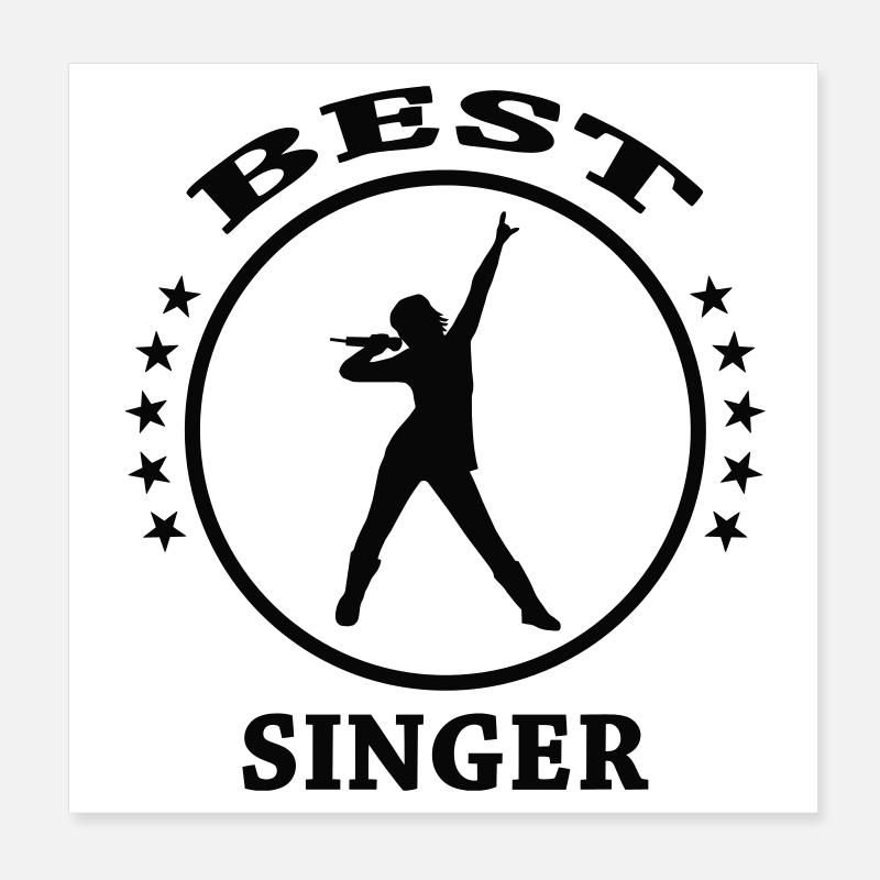 Chanteuse - Chanter - Chanson Poster 20 x 20 cm