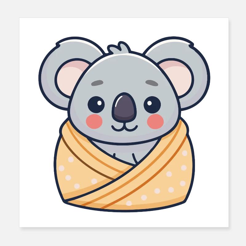 Koala-Pastell-Cozy Cocoon Poster 20x20 cm
