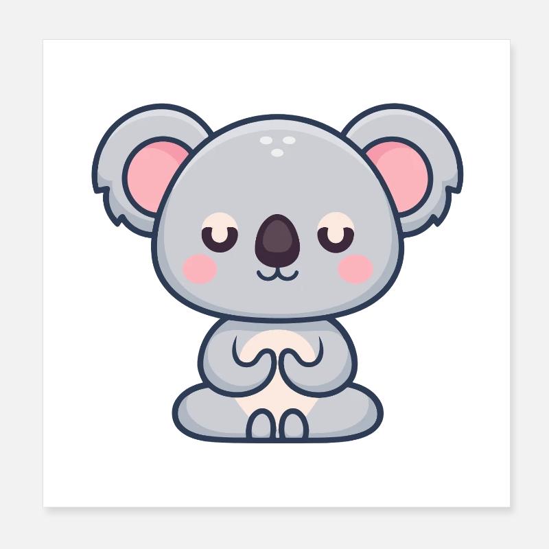 Koala doudou zen pastel Poster 20 x 20 cm