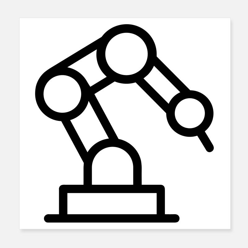 Roboterarm Poster 20x20 cm