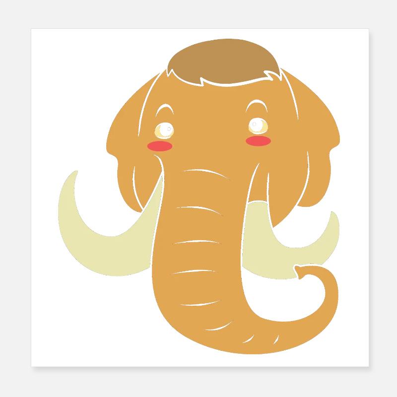 Mammouth Poster 20 x 20 cm
