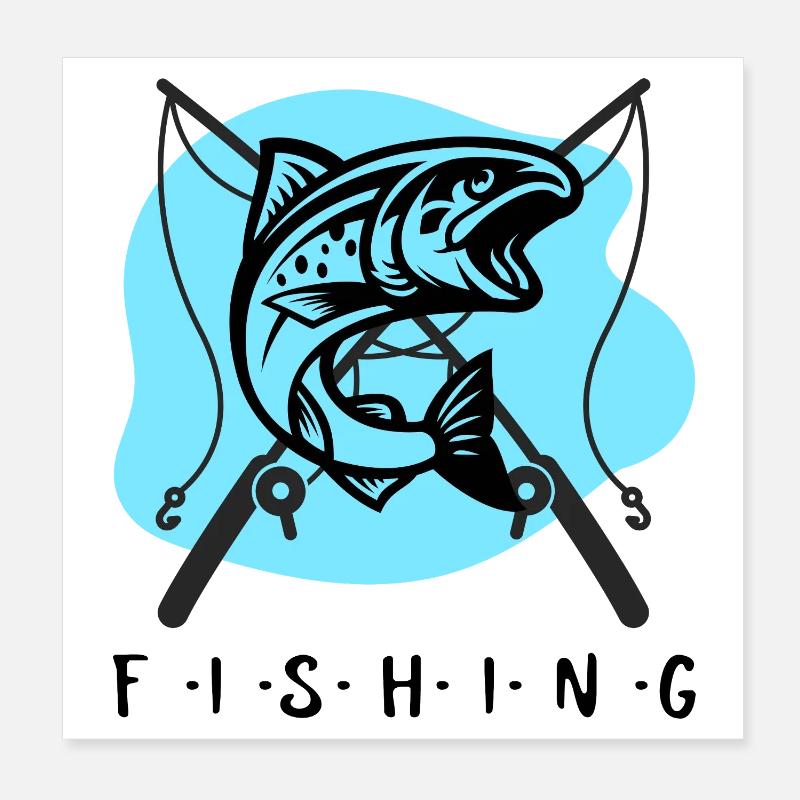 F.I.S.H.I.N.G Poster 20 x 20 cm
