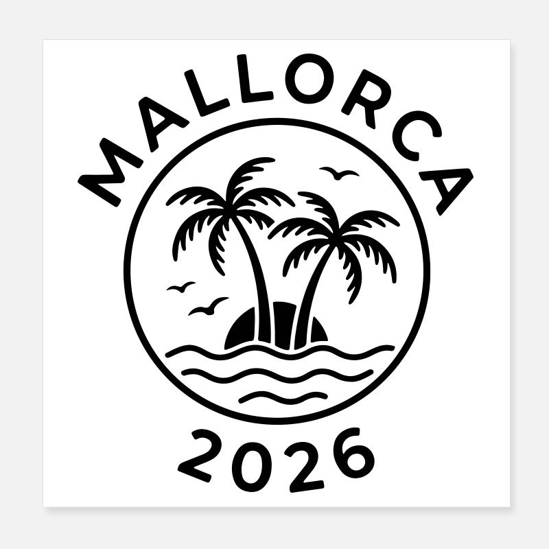 Mallorca 2026 Poster 20x20 cm