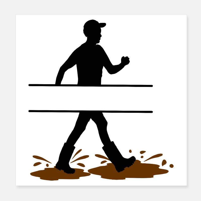 Wadloper Man Custom – Explorateur de boue Poster 20 x 20 cm