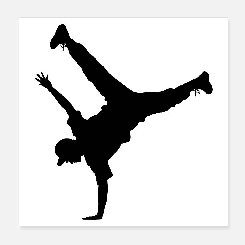Idée de cadeau pour un danseur hip-hop avec du b-boying Poster 20 x 20 cm