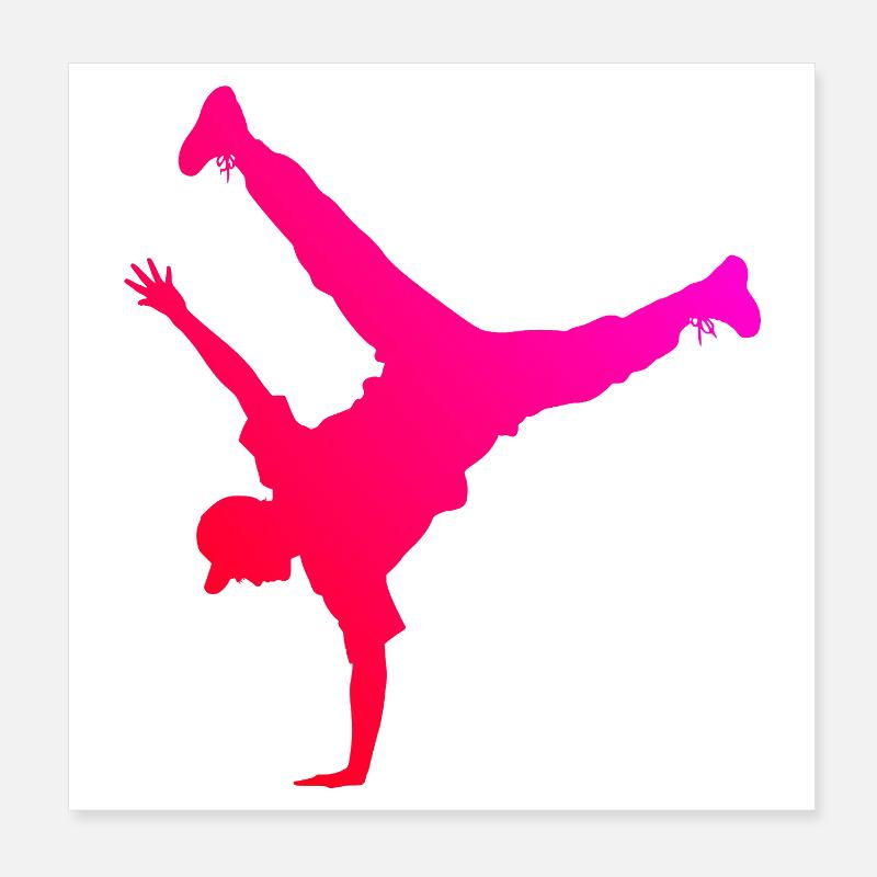 Idée cadeau pour un breakdanceur avec street dance Poster 20 x 20 cm