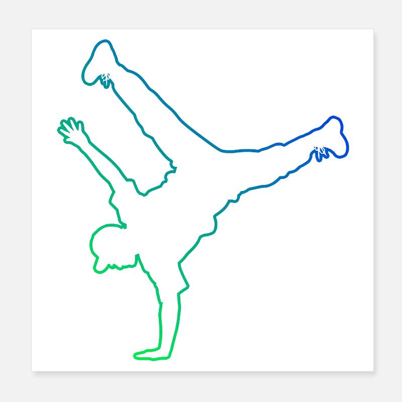 Gift idea for a breakdancer with street dance Poster 8" x 8" (20x20 cm)