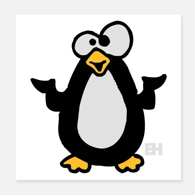 Pinguin Poster 20x20 cm