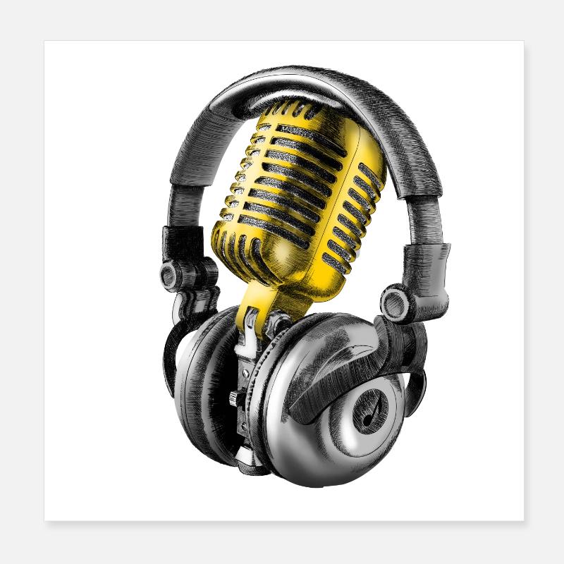Microphone Poster 20 x 20 cm