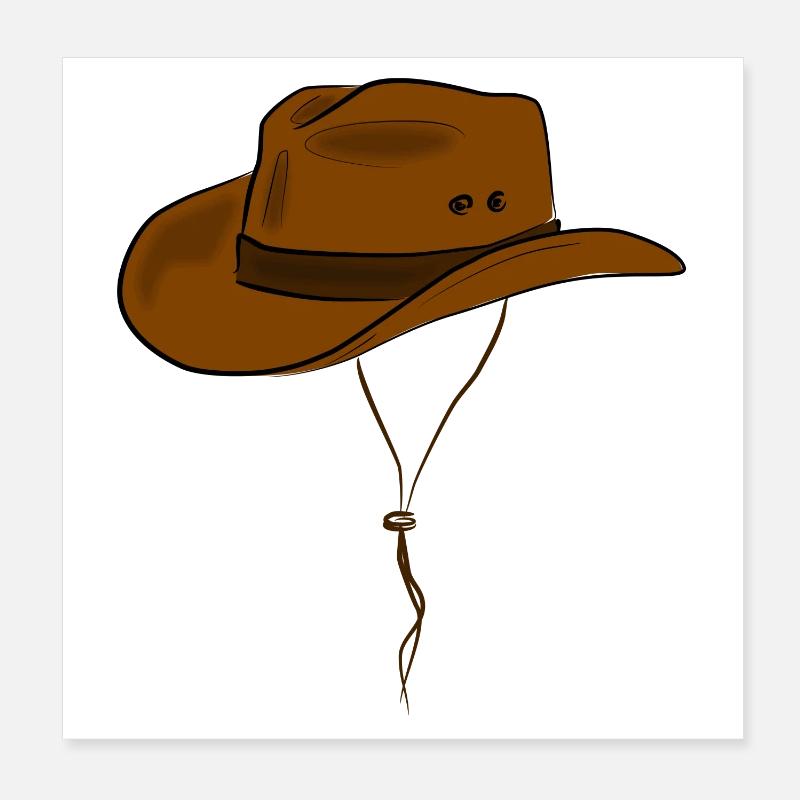 hat Poster 8" x 8" (20x20 cm)
