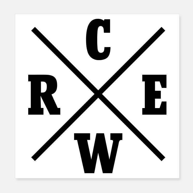 Crew Cross Poster 8" x 8" (20x20 cm)