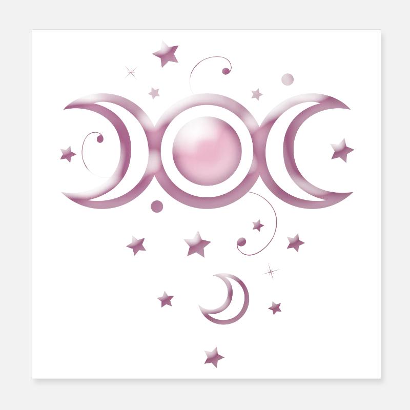 Mond Mondphasen Wicca Poster 20x20 cm