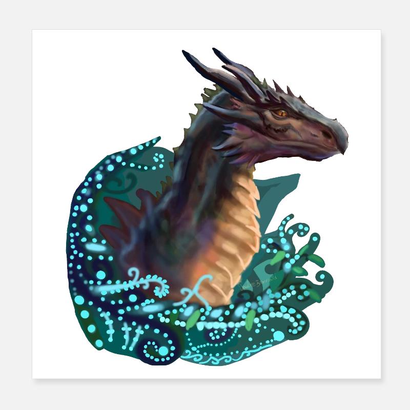 Drachen Poster 20x20 cm
