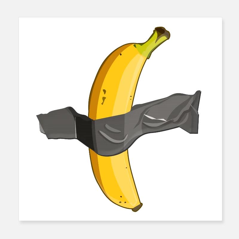 Art de la banane scotché Poster 20 x 20 cm