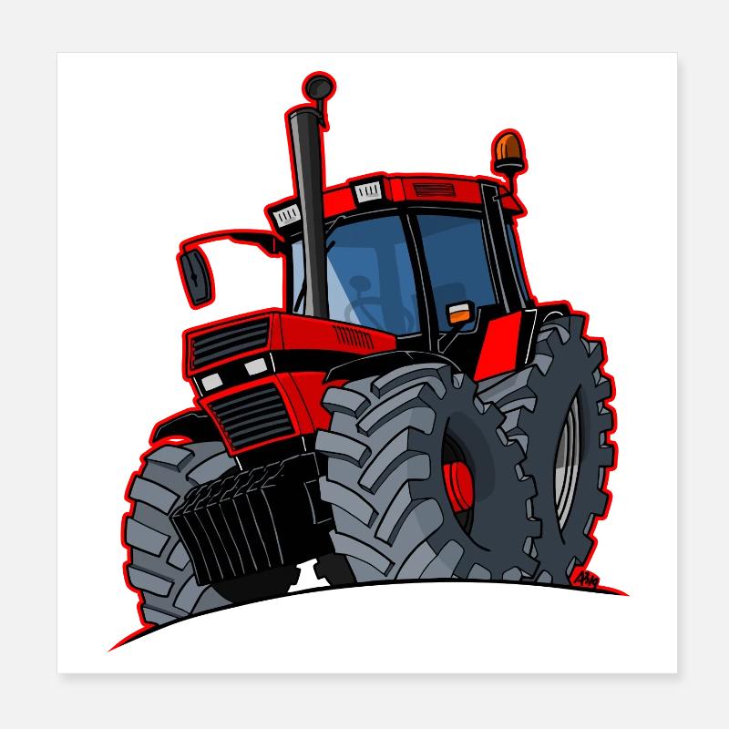 0856 Fall rote Grenze Poster 20x20 cm