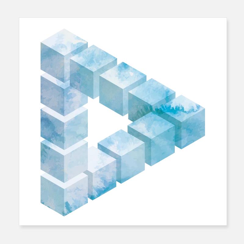 Conception de motif de bloc de glace Poster 20 x 20 cm