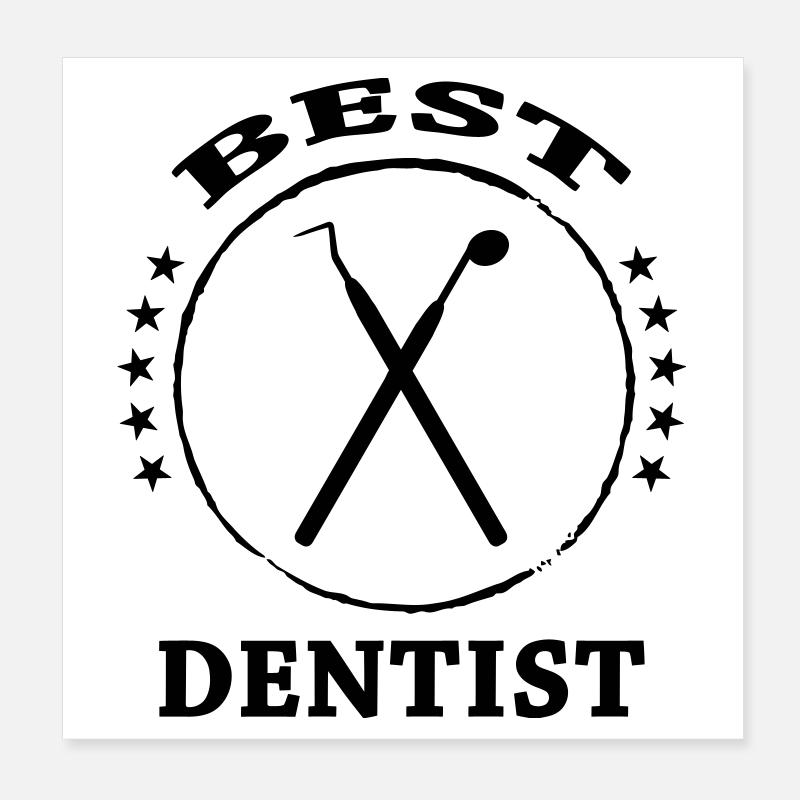 Dentiste Poster 20 x 20 cm