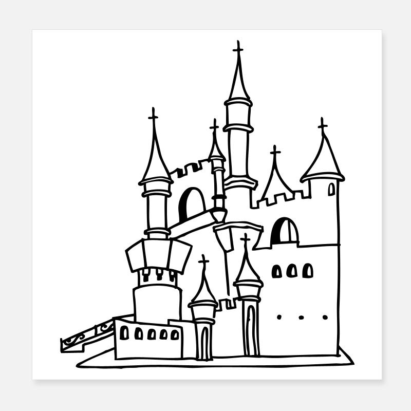 Schloss Poster 20x20 cm