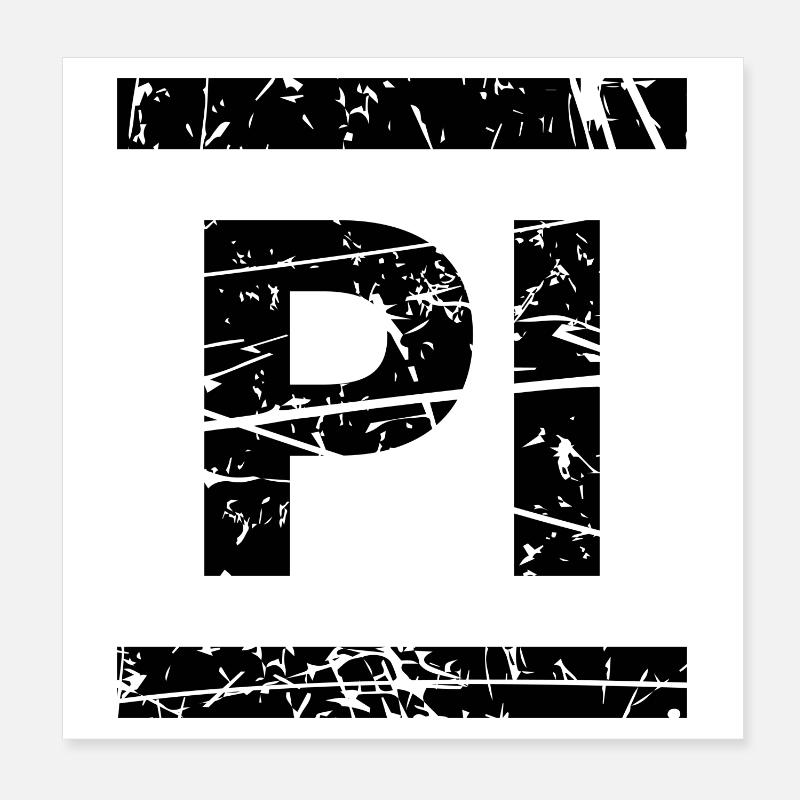 Pi Poster 8" x 8" (20x20 cm)