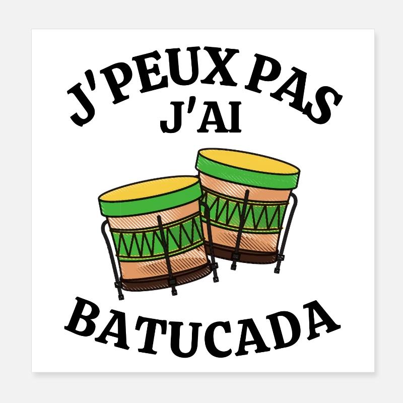 batucada, Brésil, carnaval de rio, samba Poster 20 x 20 cm