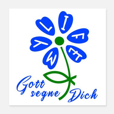 Dio ti benedica Poster 20x20 cm