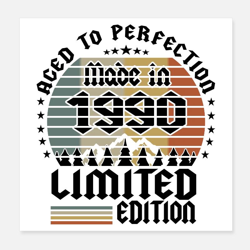 Édition limitée 1990 Poster 20 x 20 cm