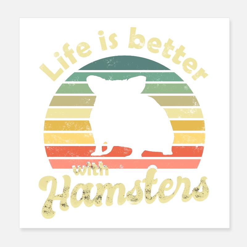 Hamster Poster 20x20 cm