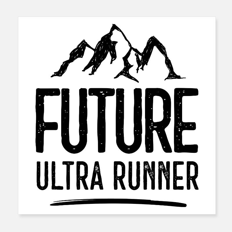 Futur Ultra Runner - Poster 20 x 20 cm - blanc