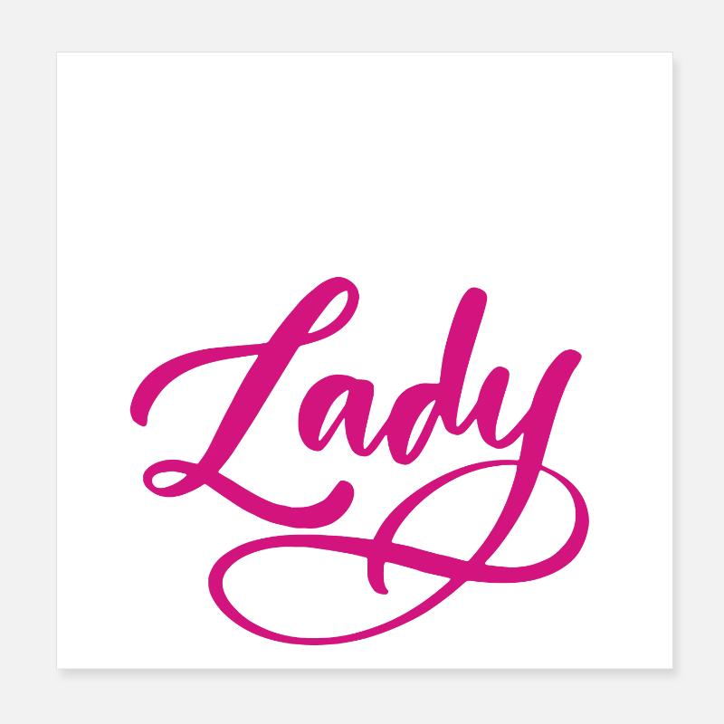 Lady  Poster 8" x 8" (20x20 cm)