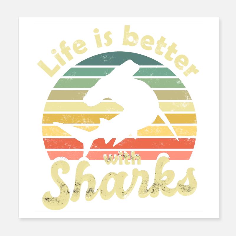 Requin-marteau Requin Poster 20 x 20 cm