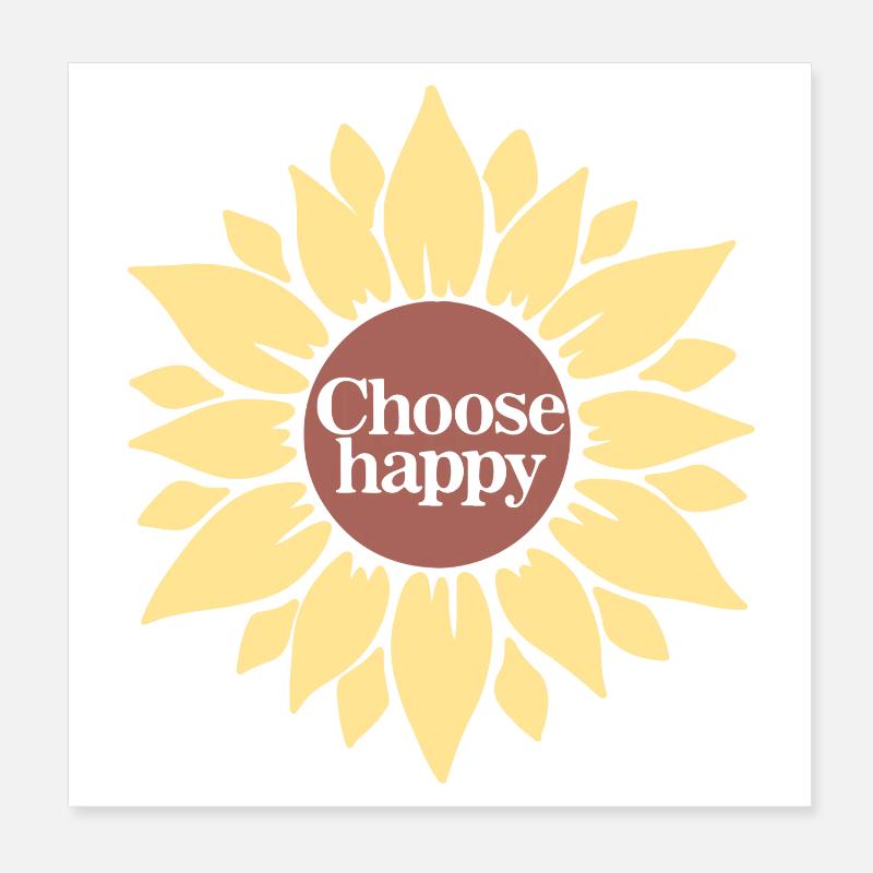 Wählen Sie Happy Poster 20x20 cm