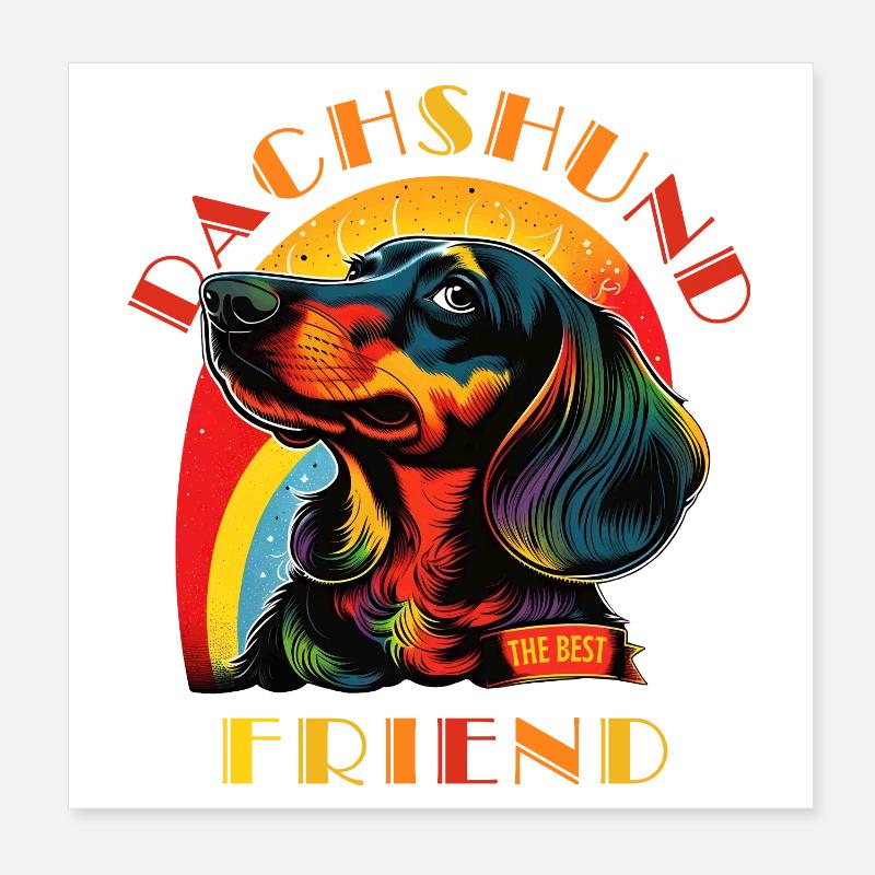 Dackel Der beste Freund Poster 20x20 cm