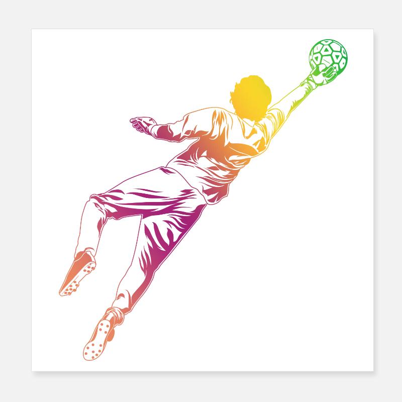 Goalkeeper Sketch Poster 8" x 8" (20x20 cm)