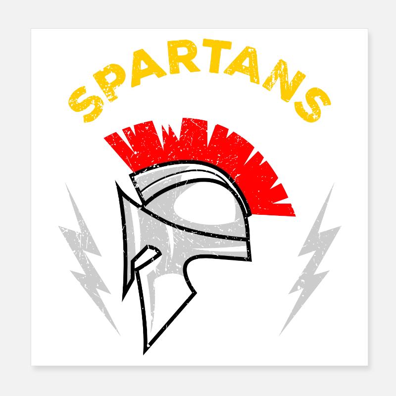 Spartan Mohawk Helmet Poster 8" x 8" (20x20 cm)
