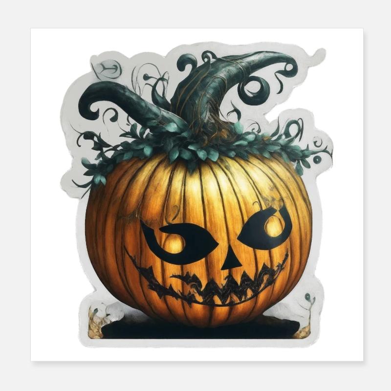 Pumpkin Poster 8" x 8" (20x20 cm)