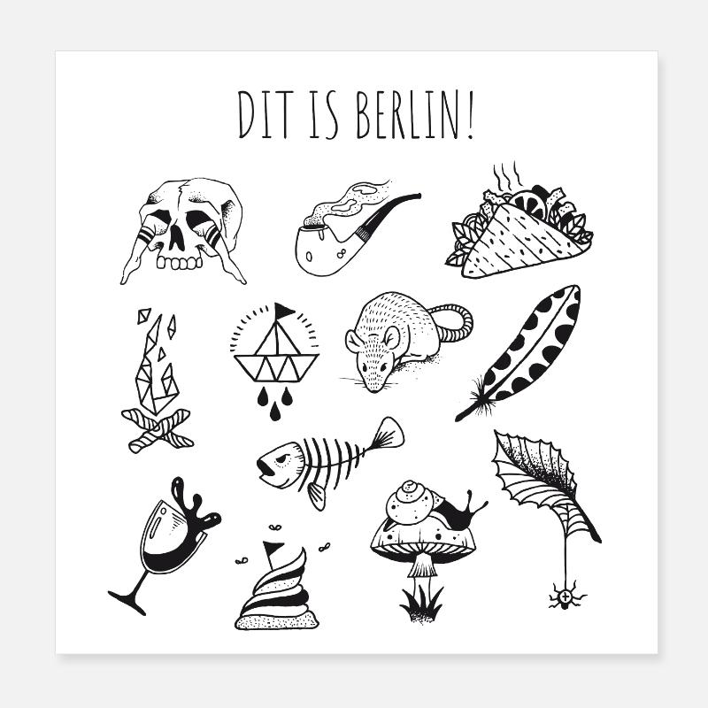 DIT IS BERLIN! Poster 20x20 cm