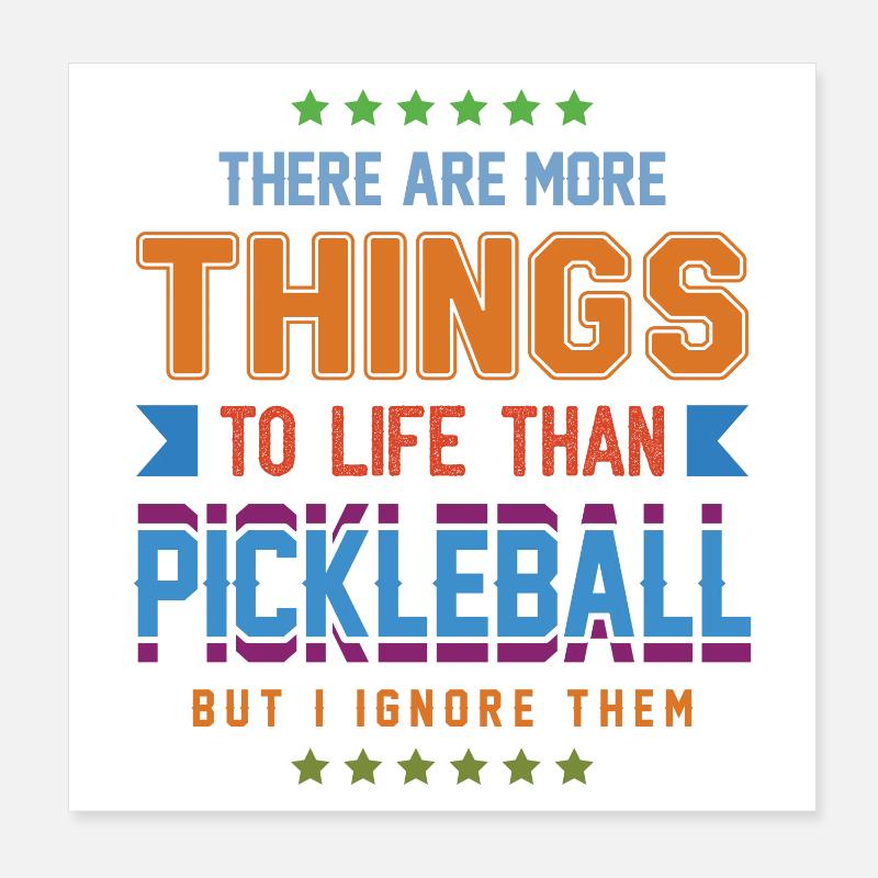 Le pickleball Poster 20 x 20 cm