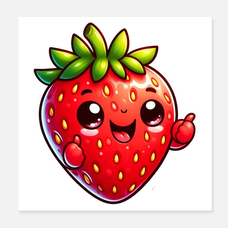 Fraise Fraises Poster 20 x 20 cm