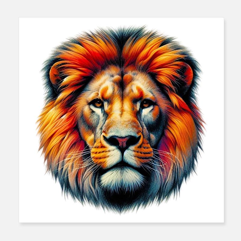 Löwe Poster 20x20 cm