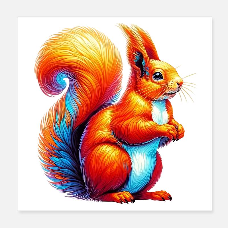 Eichhörnchen Poster 20x20 cm