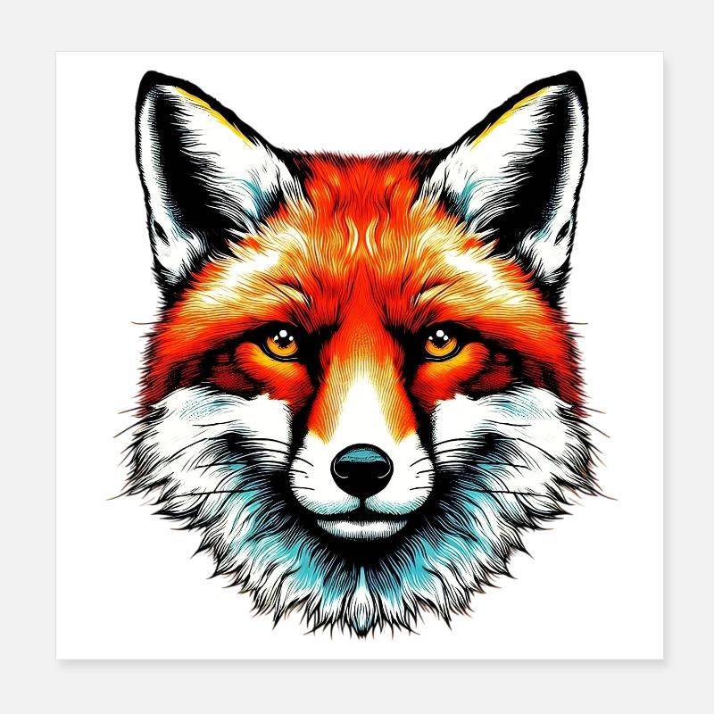 Fuchs Poster 20x20 cm