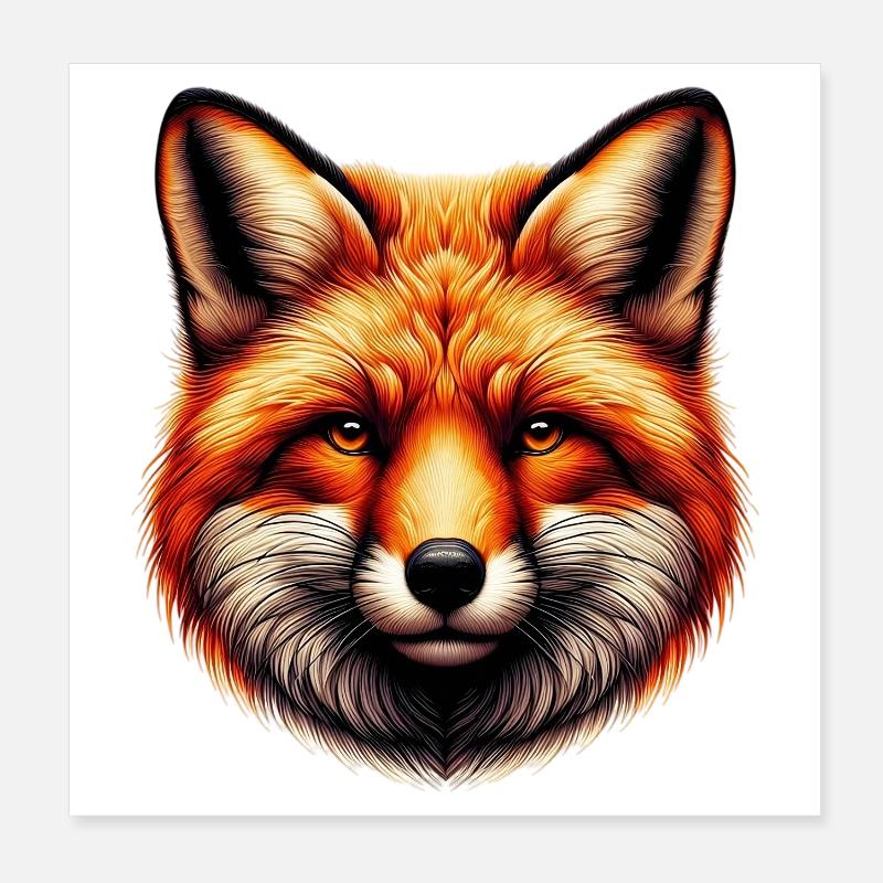 Renard Poster 20 x 20 cm