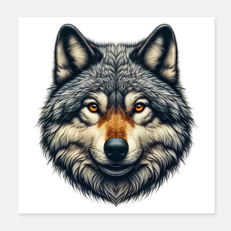 Wolf Poster 20x20 cm